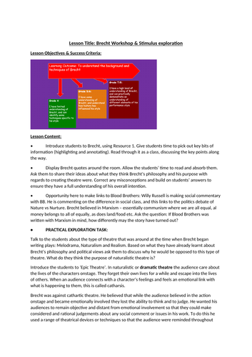 Introduction to Brecht Complete Lesson Bundle