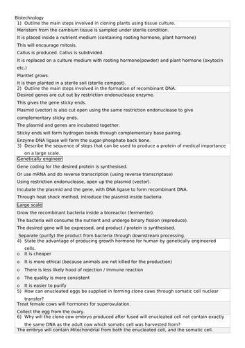 EXAM Q&A! OCR Biology A Module 6 Genetics, Biotechnology and Cloning (New+Old Spec)