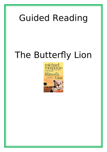 Butterfly Lion Guided Reading Booklet