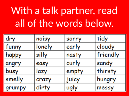 Add er And est To Words That End Consonant Y Teaching Resources