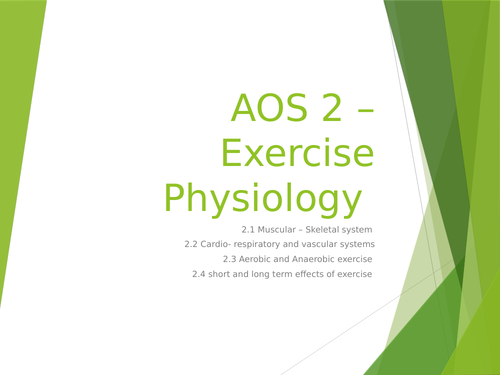 WJEC GCSE AOS2 Exercise Physiology