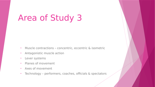 WJEC GCSE Area of Study 3 Movement Analysis