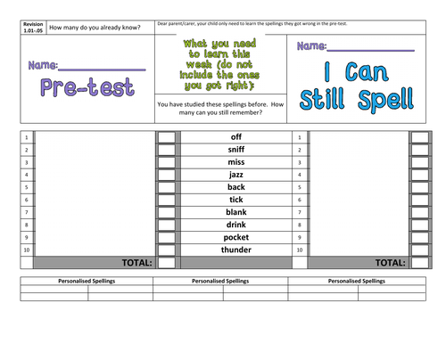 Spelling Scheme: Lower KS2 I Can Spell Year 3&4