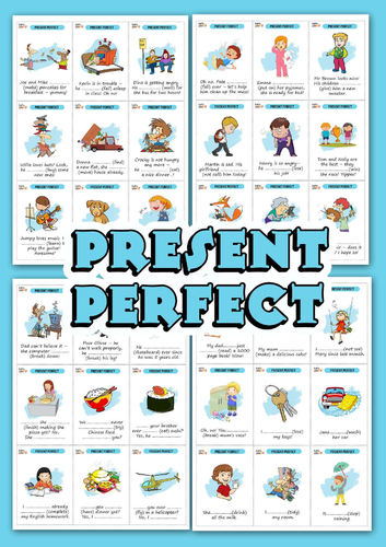 Present Perfect Tense Exercises | ESL Grammar Worksheet | Printable PDF