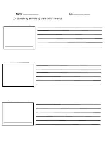 Science- Animal classification