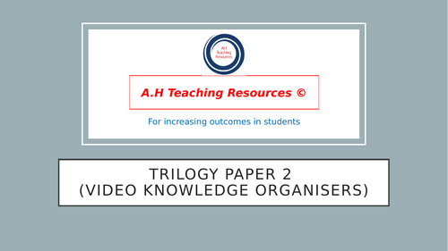 Science Trilogy Paper 2 Knowledge Organisers