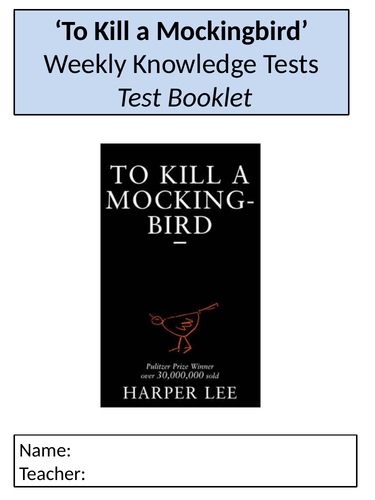 To Kill a Mockingbird: Knowledge Booklets