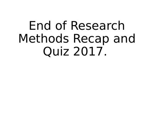 AQA GCSE Sociology - Research Methods - 10 Lessons