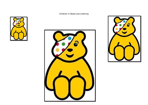 Children in Need size ordering