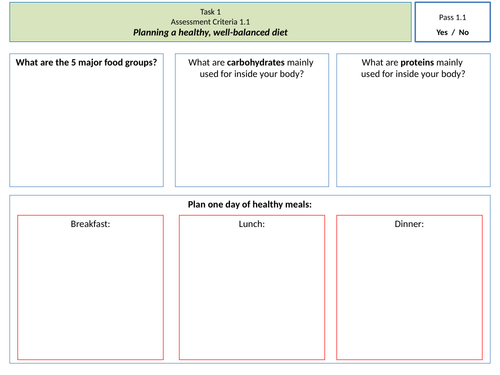 Healthy Living Work Booklet with activities