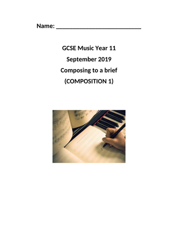 AQA GCSE Music 2019 Composing to a brief