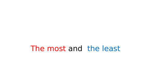 The most /the least Y1