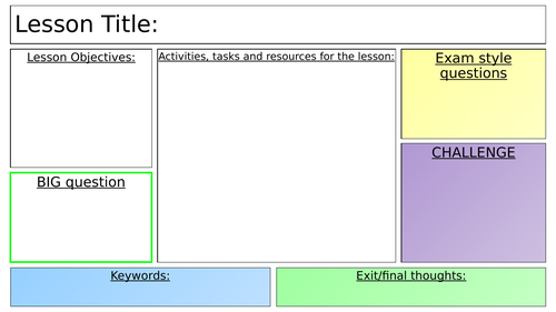 Lesson plan template