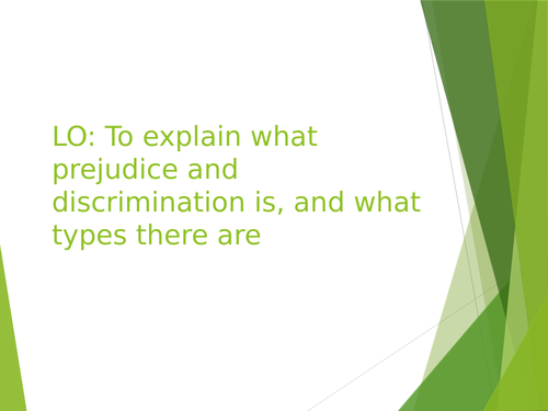 Powerpoint on Prejudice and Discrimination