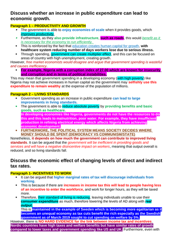 edexcel economics essay questions