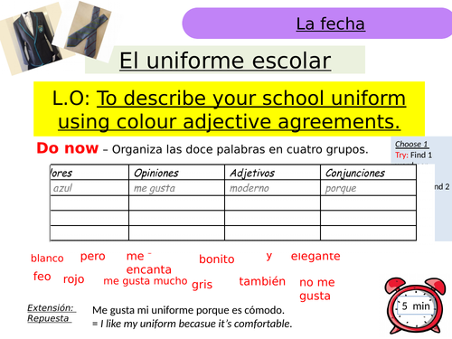 El Uniforme Escolar