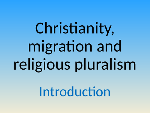 Year 12 General RE/PSHCE - Religious Pluralism