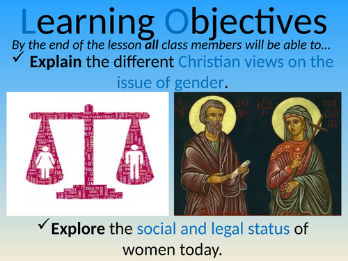 Year 13 General RE/PSHCE - Christianity and Gender
