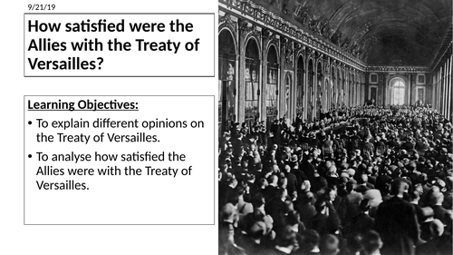 AQA: How satisfied were the Allies with the Treaty of Versailles?