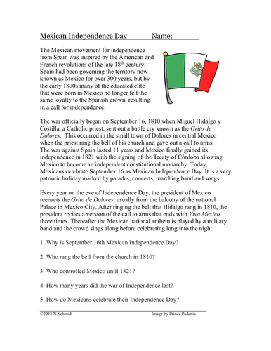Mexican Independence Day Cultural Reading: Grito de Dolores (English Version)