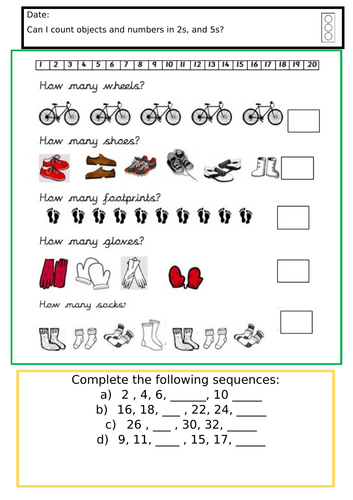 YEAR 2 - Can I count in 2s, 5s, and 10s? week worth of lessons