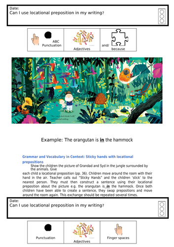 Grandad's island locational preposition - differentiated ks1/year 2