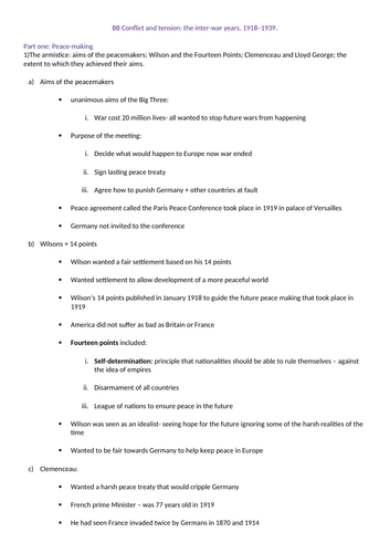 BB Conflict and tension: The inter-war years, 1918–1939