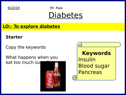 GCSE - Diabetes Year 11