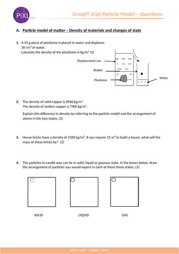 AQA - Physics Particle Model of Matter