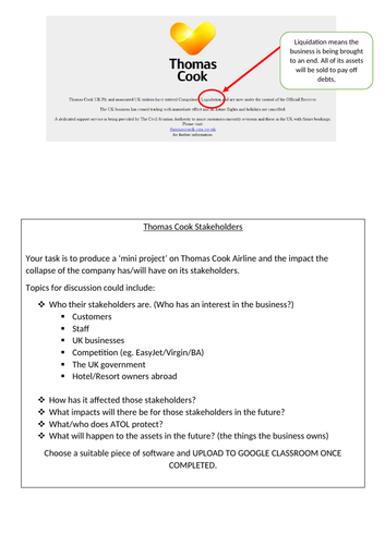 Thomas Cook - Stakeholder Task