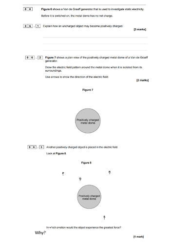 Static electricity and electric fields NEW GCSE AQA Physics 4.2.5.1