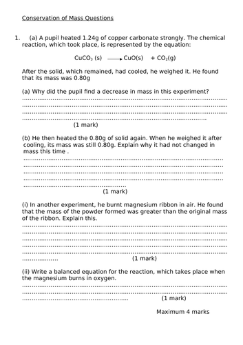 Conservation fo Mass