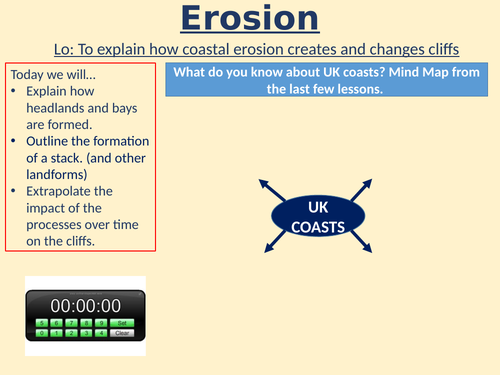 GCSE Geography - Coastal Erosion Landforms
