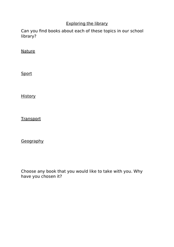 Exploring the library