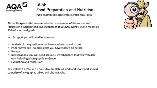 AQA food Investiogation help ppt raising agents