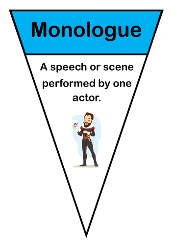 Drama / Performing Arts terminology bunting display. (30 Words)