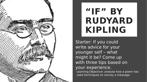 If - Rudyard Kipling Analysis Lesson