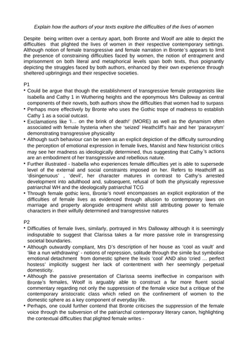 Wuthering heights theme statements image