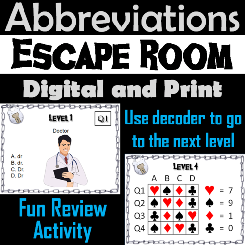 Abbreviations Escape Room