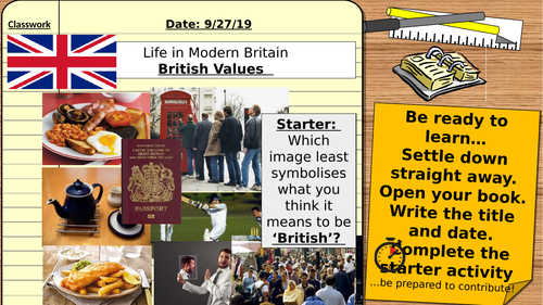 AQA(9-1)Citizenship:Life in Modern Britain: British Values: YEAR 11 REVISION OR SIMPLE LESSON