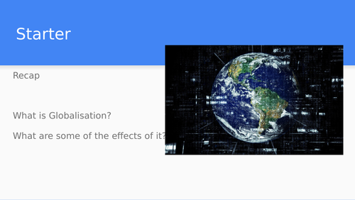 Economics: Consequences of Globalisation (NEW SPEC) - Edexcel