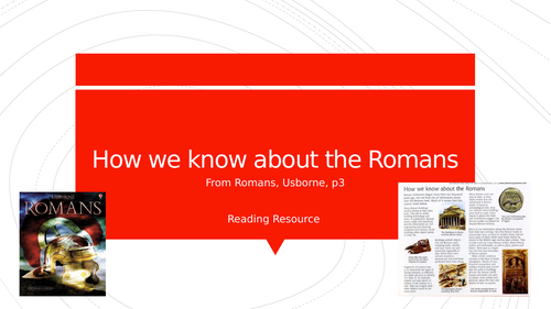 Usborne The Romans Reading Comprehension