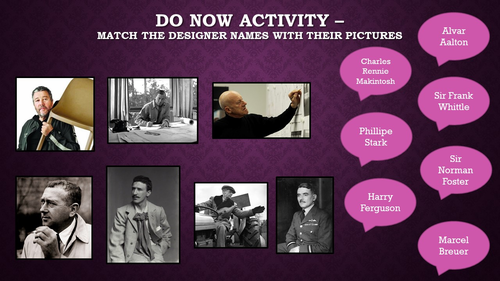Famous Designers Starter Activity