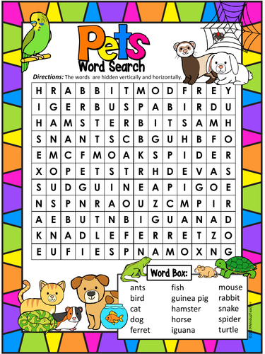 Pet Word Search - Easy | Teaching Resources