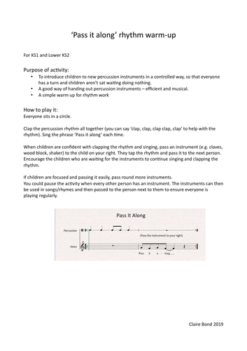 Introducing percussion instruments