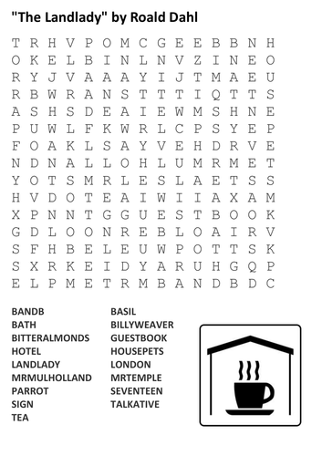 The Landlady Word Search