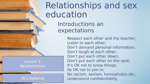 Year 7 Healthy and Unhealthy Relationships RSE Lesson 2019