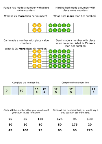 Year 4 - Count in 25s (WRMH 2019)