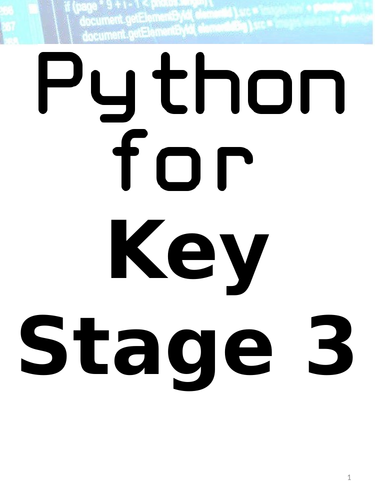 Python Tasks for KS3 (If you have my KS4 Version don't buy this one!!!)