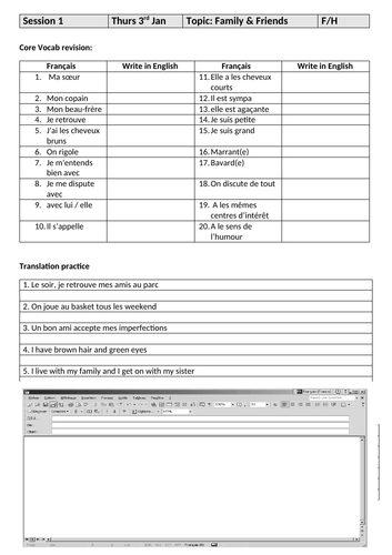 GCSE French Revision AQA